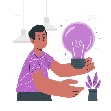 Codewithumar: Innovative light bulb vector illustration for coding concepts.